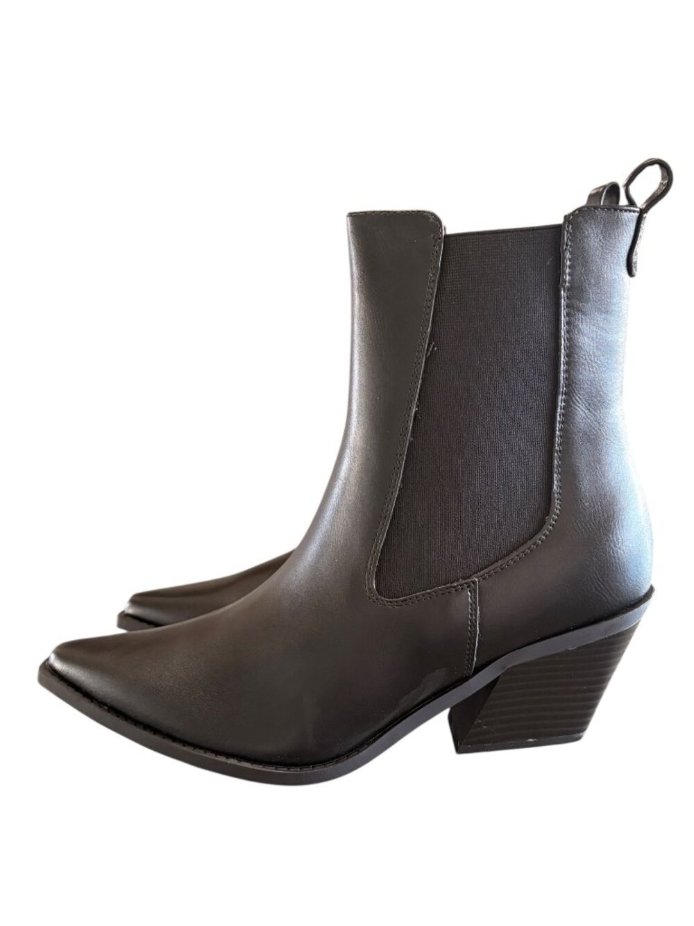Ophelia Roe Black Chelsea Pointed Toe Ankle Boot Womens 9 - Picture 3 of 11